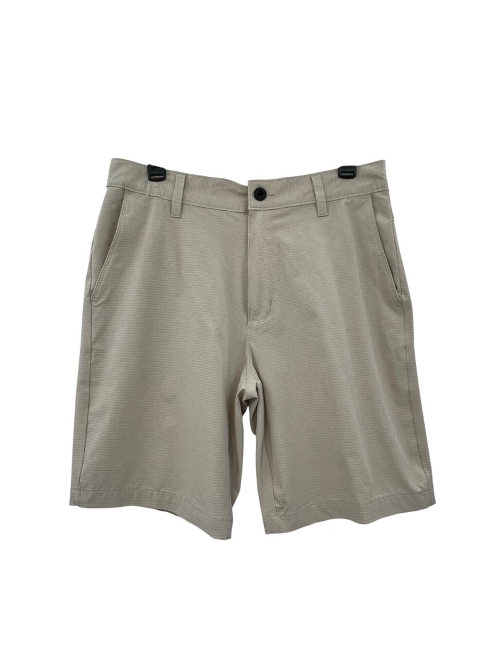 World Wide Sportsman Mens 32 Beige Flat Front Casual Shorts Used Outdoor